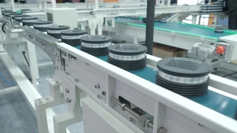 Fully automated technology of fruit being graded processing in food product.. Stock Footage 281770147