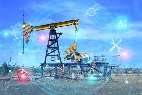 Fully automatic control of oil production using artificial intelligence with Stock Photos
