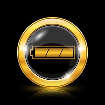 Fully charged battery icon Illustrazione stock