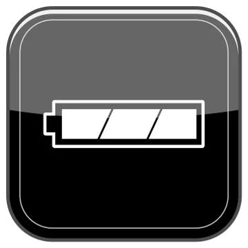 Fully charged battery icon Illustrazione stock
