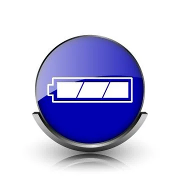 Fully charged battery icon Illustrazione stock