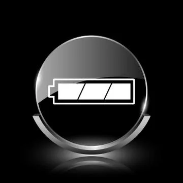 Fully charged battery icon Illustrazione stock