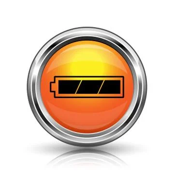 Fully charged battery icon Illustrazione stock