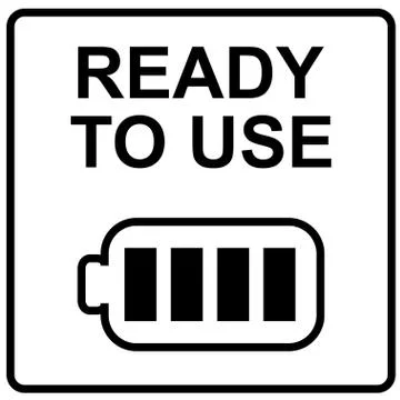 Fully charged battery Stock Illustration