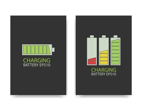 Fully charged battery. Stock Illustration