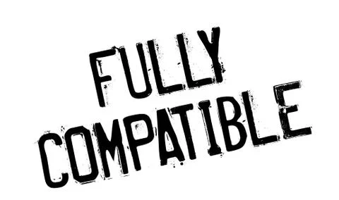 Fully Compatible rubber stamp Illustrazione stock