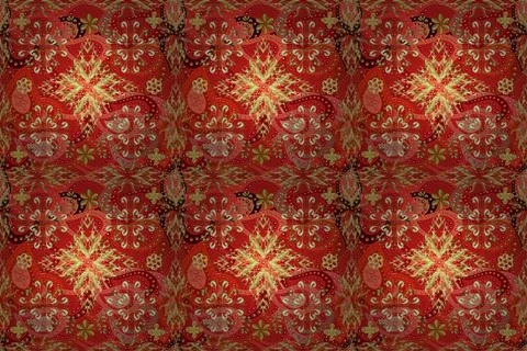 Fully editable. For any design projects. pattern on neutral, red and orange colo Иллюстрация