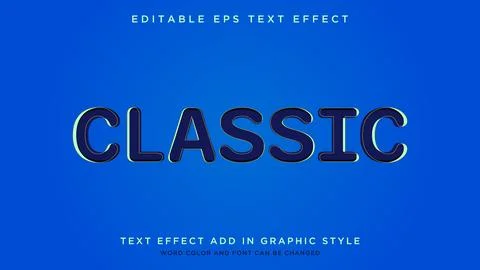 Fully editable modern text effect style vector Stock Illustration