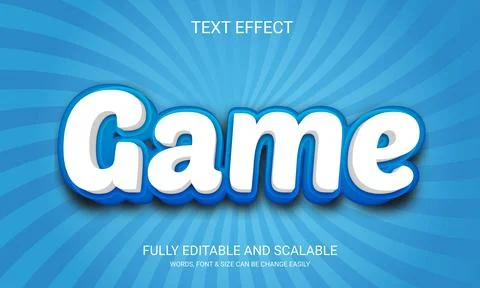 Fully editable vector eps game text effect design. Stock Illustration
