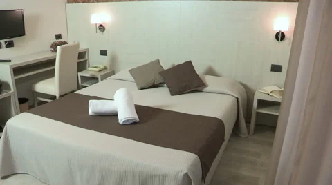 A fully equipped double room Stock Footage 61679809