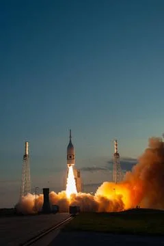 A fully functional Launch Abort System (LAS) with a test version of Orion ... Foto stock