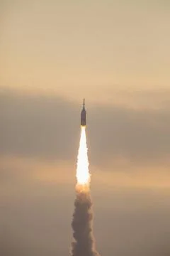 A fully functional Launch Abort System (LAS) with a test version of Orion ... Stock Photos