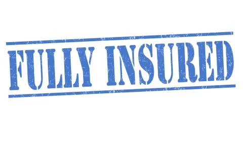 Fully insured stamp Illustrazione stock