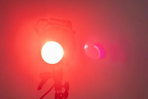 Fully lit studio flashlight Foto stock