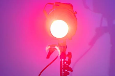 Fully lit studio flashlight Foto stock