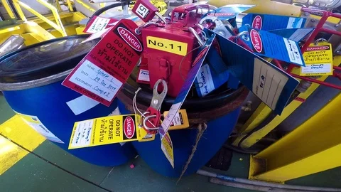 Fully lock box isolation isolation hazard energy in shutdown activity 2 Stock Footage 85697051