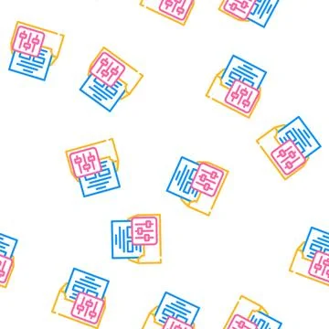 Fully managed email marketing vector seamless pattern イラスト素材