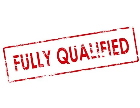 Fully qualified Stock Illustration