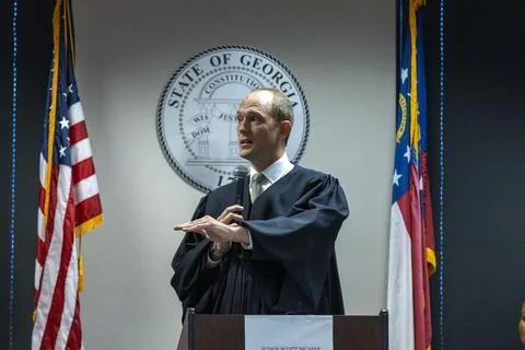 Fulton County 2020 election interference case in Atlanta, USA - 20 Oct 2023 Stock Photos