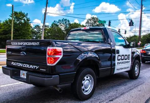 Fulton County Code Enforcement vehicle Stock Photos