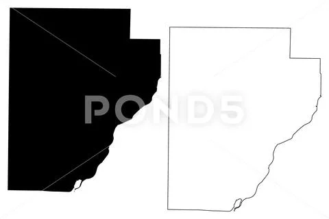Fulton County, Illinois (U.S. county, United States of America, USA, U.S., US Stock Illustration