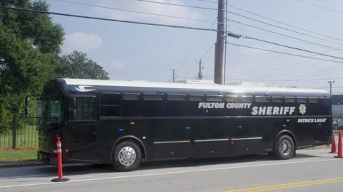 Fulton County Jail Bus Parked 動画素材 276111632