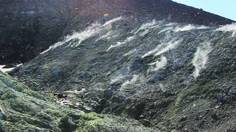 Fumarole Field In Volcano Caldera. 스톡 동영상 97001317