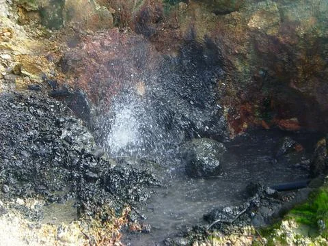 Fumaroles of mountain environment Stock-Fotos