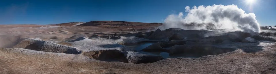 Fumaroles - panorama Stock Photos