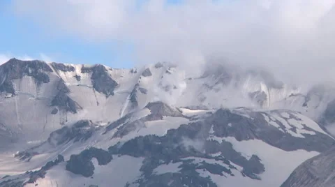 Fumaroles smoking on Mt. St. Helens Stock Footage 8677673