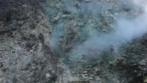 Fumaroles of Volcano Stock Footage 140974557