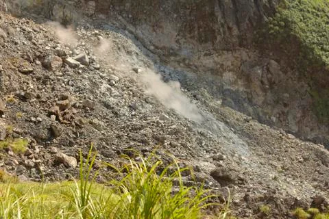 Fumaroles in Yangmingshan Stock Photos