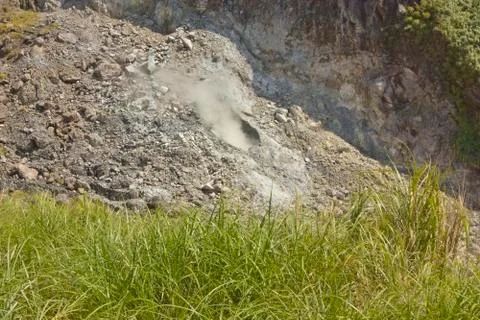 Fumaroles in Yangmingshan Stock Photos