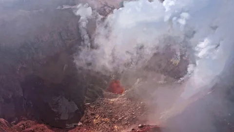 Fumarolic field at Mutnovsky volcano Video stock 137020304