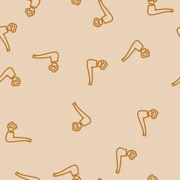 Fume smell line vector seamless pattern 스톡 일러스트