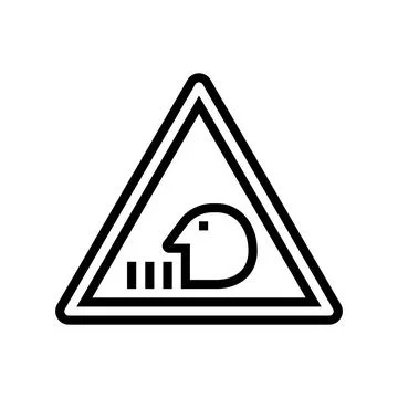 Fume warning bleach line icon vector illustration Stock Illustration