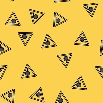 Fume warning bleach vector seamless pattern Stock Illustration