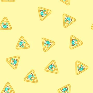 Fume warning bleach vector seamless pattern Stock Illustration