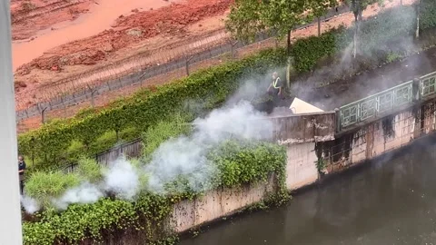 Fumigation in Progress Stock Footage 239035327