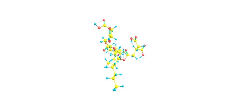 Fumonisin molecular structure isolated on white Stock Illustration