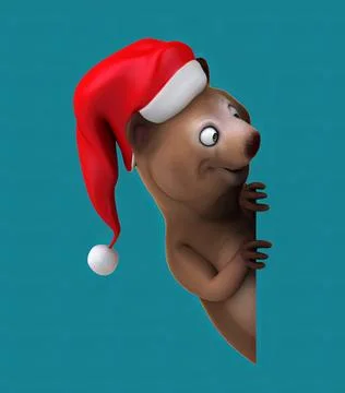 Fun 3D cartoon bear Stock Illustration