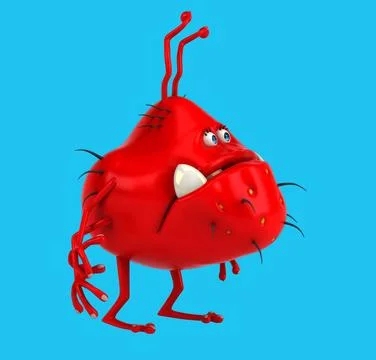 Fun 3D cartoon bug saying hi (with alpha channel) Stock Illustration