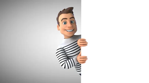 Fun 3D cartoon casual character Stock Footage 119367663