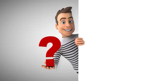Fun 3D cartoon casual character Stock Footage 121261204