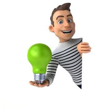 Fun 3D cartoon casual character Stock Illustration