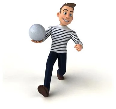 Fun 3D cartoon casual character 스톡 일러스트