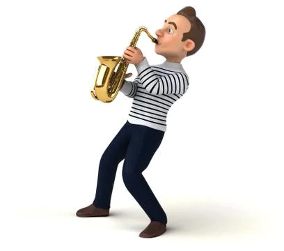 Fun 3D cartoon casual character Stock Illustration