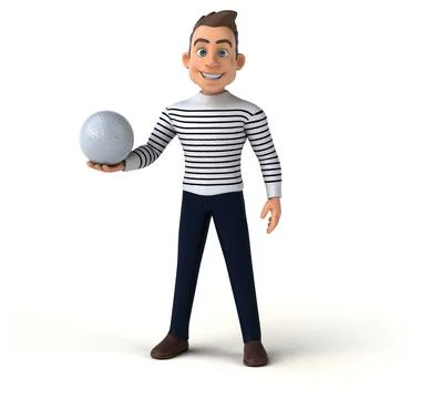 Fun 3D cartoon casual character Stock Illustration