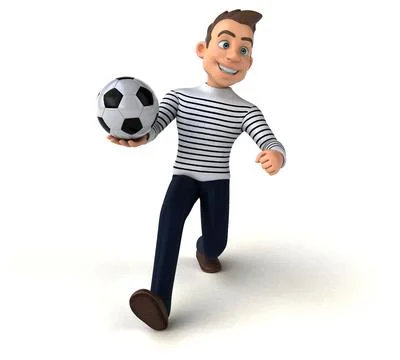 Fun 3D cartoon casual character 스톡 일러스트