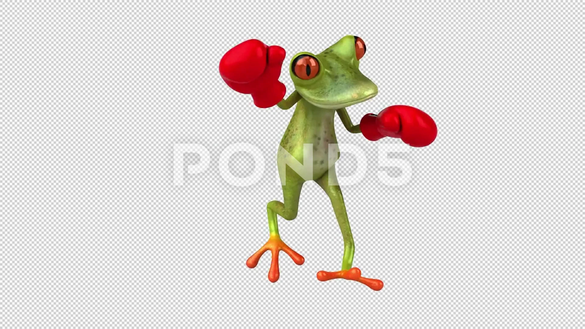 Fun 3D cartoon frog with the alpha chann... | Stock Video | Pond5